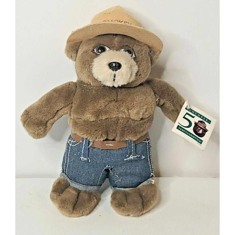 SMOKEY THE BEAR 9" Plush Stuffed Animal Vtg 1994 with TAGS 50th Anniversary